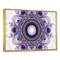 Designart - Purple Fractal Pattern with Circles - Abstract Framed Canvas Art Print